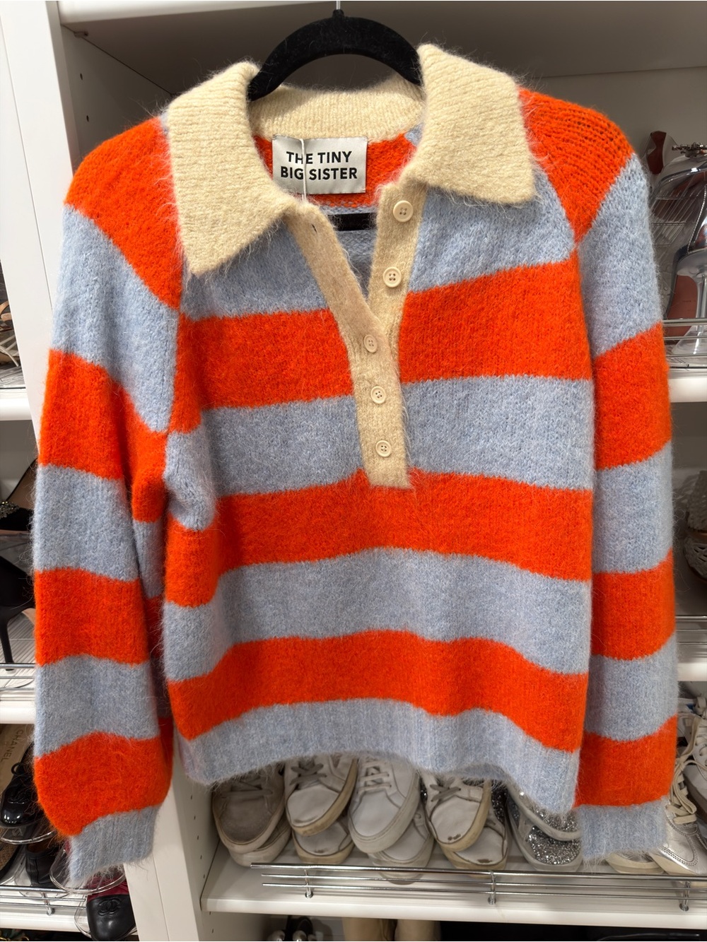 NWT The Tiny Big Sister Frank Striped Polo Sweater - Picture 4 of 4